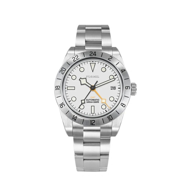 Custom Design Dial 316L Stainless Steel GMT Quartz Watch for Men Solid Bracelet with Water Resistant & Waterproof Feature