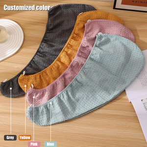 <span class=keywords><strong>Serviette</strong></span> à <span class=keywords><strong>cheveux</strong></span> en microfibre super absorbante et à séchage rapide, turban à <span class=keywords><strong>cheveux</strong></span> en microfibre élastique - Product Image 3