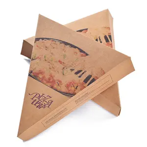 Caja de Pizza triangular Biodegradable, caja de Pizza barata de alta calidad, venta al por mayor