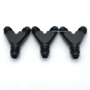 Aluminum Y Adapters Male Fuel <strong>Hose</strong> Fitting Block Tee Pipe Adapter 8AN to AN8 to AN8 Male Thread - Product Image 5