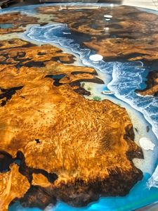 שולחן עגול אפוקסי חם עם שולחן אפוקסי ושולחן קפה - Product Image 3