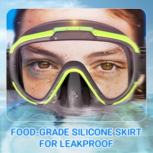 Comfortable Durable <strong>Children's</strong> Scuba <strong>Diving</strong> Snorkel Mask with Anti-Fog Glass Lenses Features Maximum Comfort for Water Sports - Product Image 3