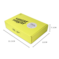 Boîte postale pliable ondulé et imprimée personnalisée en carton, pour la livraison, respectueux de l'environnement, 10 pièces