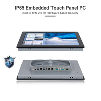 Tableta grande industrial J6412/X6425E de 19 pulgadas, computadora de escritorio todo en uno de baja potencia, Panel de pantalla táctil resistiva Sin ventilador, PC