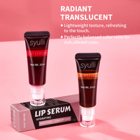 Huile à lèvres repulpante et lissante végane personnalisée à la fraise, hydratante, avec applicateur à bille, sérum teinté pour les lèvres