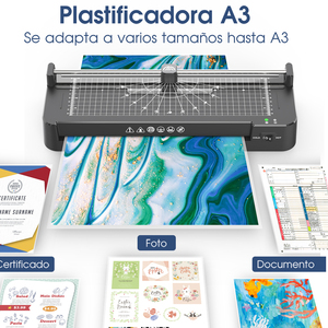 Profesional Plastificadora A3 y <span class=keywords><strong>a4</strong></span> Máquina de Laminadora para Uso Doméstico, Escolar y de Oficina - Product Image 3