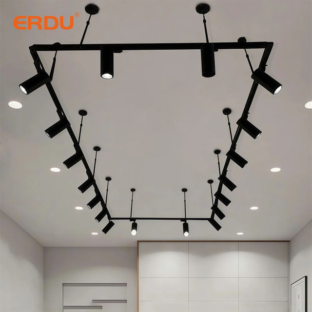 High Quality 30W Commercial LED Track Light 220V Aluminum Body COB Spotlight for Modern Indoor Supermarkets Dimmable