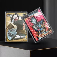 Tempat Kartu Mini Snap 35pt untuk Kartu Berlengan, Pelindung UV, Kotak Kartu Trading Transparan, Grosir TCG Ukuran Standar untuk Permainan