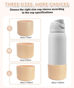 Funda de botella de agua para bota de silicona Owola Mermaid para 24oz 32oz 40oz cubierta inferior protectora FreeSip Twist Flip Flask Tumbler Boot - Product Image 3