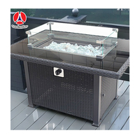 Table de foyer au gaz GARDENSUN en acier inoxydable CE pour extérieur, jardin, camping, fabricant OEM ODM