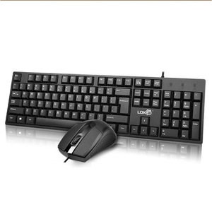 LDK Wired Keyboard Mouse Combo 104 <b>Keys</b> <b>USB</b> English Gaming Office Set - Product Image 3