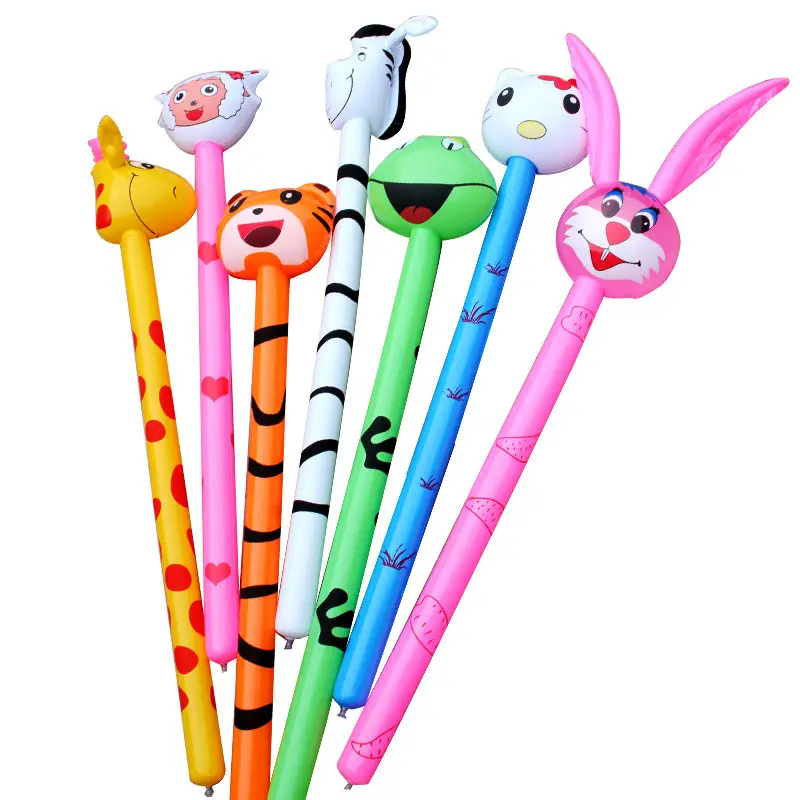 Children Outdoor Family Party Decoration PVC Inflatable Cheer Up Animal Stick Toys