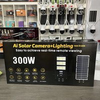 Projecteur LED Solaire Tout-en-Un Extérieur IP66 avec Caméra de Surveillance pour Éclairage Public Routier 300W