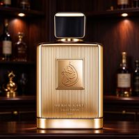 Flacon de parfum de luxe orné de strass dorés 100 ml, parfum fruité frais boisé, vaporisateur à fine brume, parfum longue durée, EDP élégant, cadeau unisexe