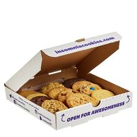 Boîte alimentaire pliable professionnelle avec logo personnalisé imprimé et slogans amusants, emballage pour pâtisserie, beignets, macarons pour confiserie