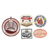 Badges brodés tissés à Logo de marque colorés personnalisés, patchs tissés à repasser pour veste