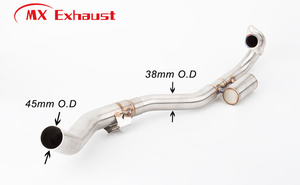 Tubo de tuyau de liaison avant d'échappement de silencieux de moto pour H * onda CRF150 CRF230 CRF250 CRF230F 2003 - 2016 - Product Image 3