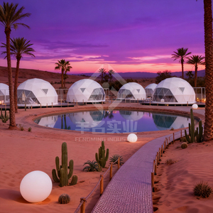 Nhiệm vụ nặng nề khung thép trắc địa mái vòm Trắng glamping Lều tổ chức sự kiện mái vòm lều - Product Image 1