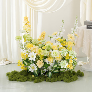 Grandes compositions florales artificielles Greenway en mousse et soie pour décoration intérieure et présentation en showroom - Product Image 4