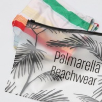 Sac à fermeture éclair en plastique transparent pour bikini, emballage de maillot de bain en pvc recyclable