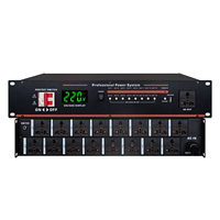 16-Kanal Power Sequencer Rack-Montage-Conditioner Verteiler mit LED-Spannungsanzeige, Überlastschutz und USB für DJ-Bühnen-PA-Systeme