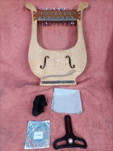 16 String Natural Solid Wood Lyre Harp Portable Greek Lyra <b>Instrument</b> for <b>Music</b> Therapy Beginner Gift with Tuning Wrench OEM/ODM - Product Image 4