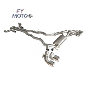 Per <span class=keywords><strong>BMW</strong></span> M8 <span class=keywords><strong>Gran</strong></span> Coupé <span class=keywords><strong>4</strong></span> porte F93 S63 <span class=keywords><strong>4</strong></span>.4TT - Scarico in acciaio inossidabile con valvola, silenziatore e terminali (Cat-back) - Product Image 2