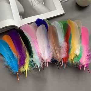 Plumas de Ganso Teñidas Grandes y Suaves en Stock para Decoraciones de Pared de Girasoles DIY para Bodas y Carnavales, y Manualidades de Alas de Atrapasueños - Product Image 3