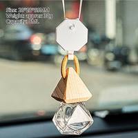 Diffuseur de parfum pour voiture 8 ml en verre avec bâtonnets diffuseurs en bois, diffuseur de parfum suspendu pour voiture, maison, bureau