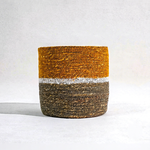 Panier en jute naturelle et jonc de mer tressé à la main, rangement moderne pour épices, pour l'organisation de la maison, la cuisine ou la décoration d'hôtel/restaurant - Product Image 1