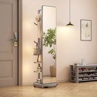 Porte-manteau sur pied intégral pivotant et mobile pour usage domestique, en bois massif, style ancien, vente en gros