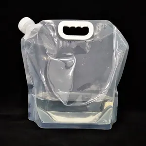 ถุงพลาสติกใส่น้ำขนาด5ลิตรแบบพับได้สำหรับตั้งแคมป์และเดินป่าปราศจาก BPA