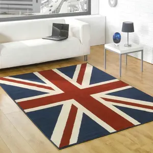 Alfombra con bandera inglesa, área de lana personalizada, para sala de estar