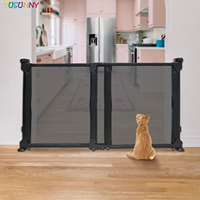 Barrière de sécurité pour bébé réglable, fermeture automatique, barrière de sécurité en maille, barrière de sécurité rétractable pour escalier intérieur, porte pour cuisine, barrière de sécurité pour bébé et animaux domestiques