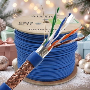 305เมตรอัลฟอยล์ถัก24AWG สองชั้น4PR 2PR ทองแดง CCA BC สายเคเบิล Cat6 <span class=keywords><strong>sf</strong></span>/<span class=keywords><strong>utp</strong></span> s/ftp SFTP SFTP - Product Image 2