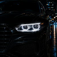 Nouvel ensemble de phares LED 6000K BK pour BMW Série 5 F10 2011-2017 avec feux de jour Angel Eyes améliorés