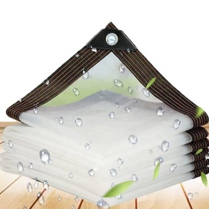 Bâche imperméable <span class=keywords><strong>renforcée</strong></span> en PVC transparent <span class=keywords><strong>pour</strong></span> la protection des serres et des plantes - Product Image 4