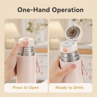 Botol Minum Stainless Steel Ringan Bebas BPA Ramah Lingkungan untuk Pelajar dengan Logo Kustom dan Tali