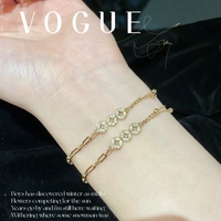 Bracelet à breloques en or massif 18K, demi-trombone, réglable pour femmes, Double couche, dernier Design, Bracelet de mode