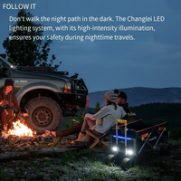 Robot de camping intelligent FollowFit X1 avec suivi IA, chariot de transport électrique pliable à assistance électrique pour l'extérieur