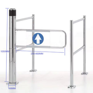 Süpermarket Manuel 2 Yönlü Giriş Kontrolü 304 Paslanmaz Çelik Salıncaklı Turnike Kapısı, Takip Etmeyi Engelleyici Özellikli - Product Image 1