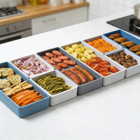 Ensemble de 4 plateaux de cuisson en acier au carbone Maisons avec séparateurs et feuilles de silicone antiadhésives pour la préparation des repas