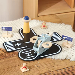 Offerta Speciale: Gioco Educativo Montessori in Legno con Piattaforma di Atterraggio per Elicottero, Logo Personalizzabile, per Bambini dai 2 ai 4 Anni - Product Image 5