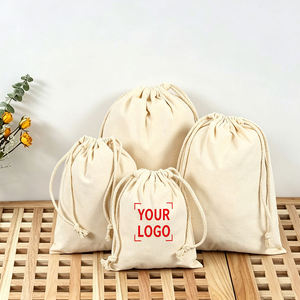 Housse de protection en toile de lin écologique avec poche à rabat, logo personnalisé, réutilisable, petite taille, pour bagages et vêtements - Product Image 2
