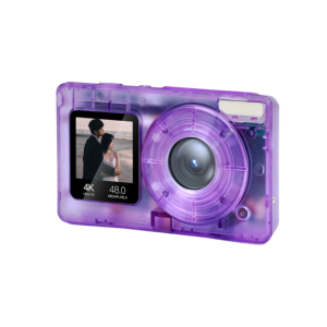 LED-Blitz Mini-Kamera DC06T Dual-Screen 4K CMOS Digitalkamera mit 17x-30x Optischem Zoom 2,4"+1,3\" LCD für bis zu 64GB - Product Image 1