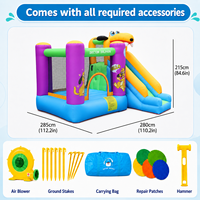 Promotion Spéciale Château Gonflable en Tissu Oxford Épaissi 420D 840D avec Souffleur Inclus, Convient à 3 Enfants, Pique-Nique, Loisirs