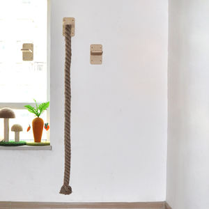 7 jours de plomb mural gain de place 2 niveaux de saut rectangulaires <span class=keywords><strong>arbre</strong></span> à <span class=keywords><strong>chat</strong></span> en contreplaqué de style scandinave avec corde de jute de 2 m * 5 <span class=keywords><strong>cm</strong></span> - Product Image 4