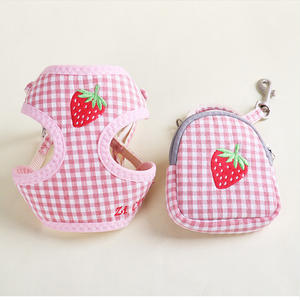 Conjunto de Coleira e Arnês para Cães em Poliéster com Padrão Sólido, Bordado, Fitas, Alça Ajustável, Fecho de Botão, Personalizado - Product Image 5