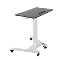 QB2 blanc pneumatique Design ergonomique une jambe hauteur réglable discours bureau pédale contrôle ressort à gaz Portable ordinateur portable bureau