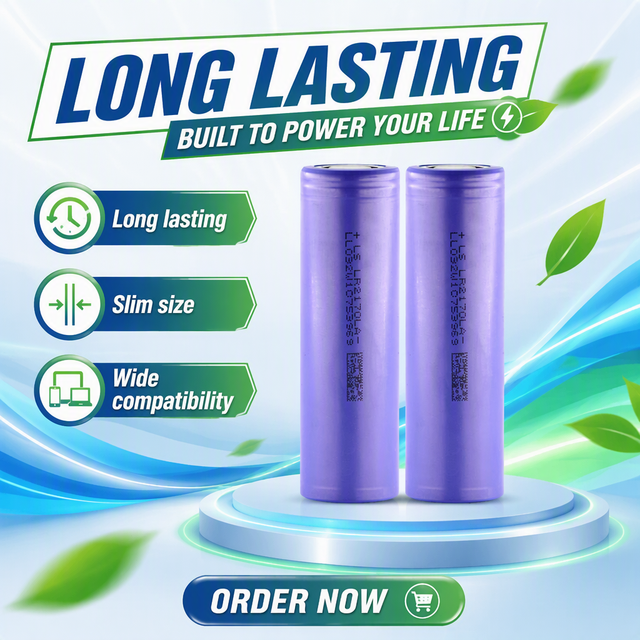 Lishen LR2170LA 21700 4000mAh 10C 40A 3.7V Rechargeable Lithium Ion Cell 2000-Cycle EV/E-Bike Battery Pack 12-Month Warranty